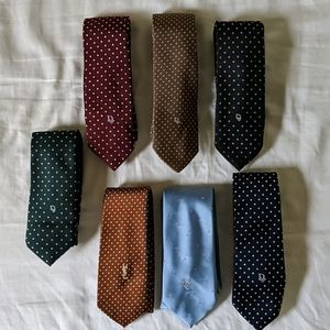 Vintage Dior and Yves Saint Laurent neckties